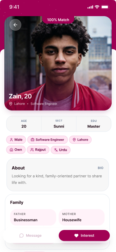 Detailed Profile View